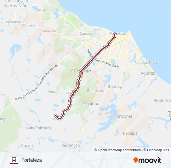 Mapa de 32303 FORTALEZA / TANQUES de autobús