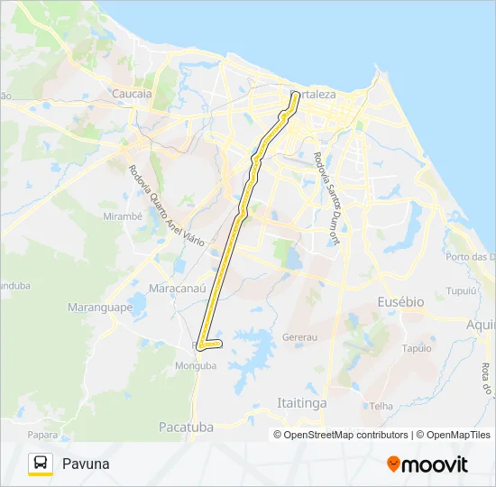 32205 PAVUNA Bus Line Map