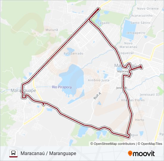 Mapa de 32504 MARANGUAPE / MARACANAÚ de autobús