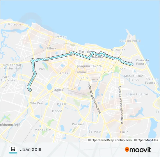 713 RIOMAR PAPICU / JOÃO XXIII Bus Line Map