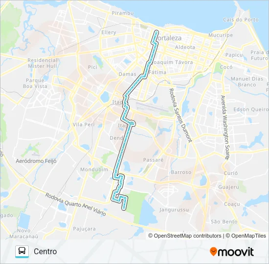 728 CIDADE JARDIM / JOSÉ WALTER / CENTRO Bus Line Map