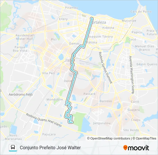 728 CIDADE JARDIM / JOSÉ WALTER / CENTRO Bus Line Map