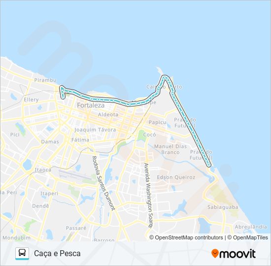 Mapa de 752 CAÇA E PESCA / CENTRO de autobús