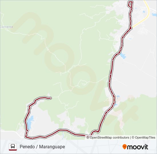 Mapa da linha 03 PENEDO / JARDIM de ônibus