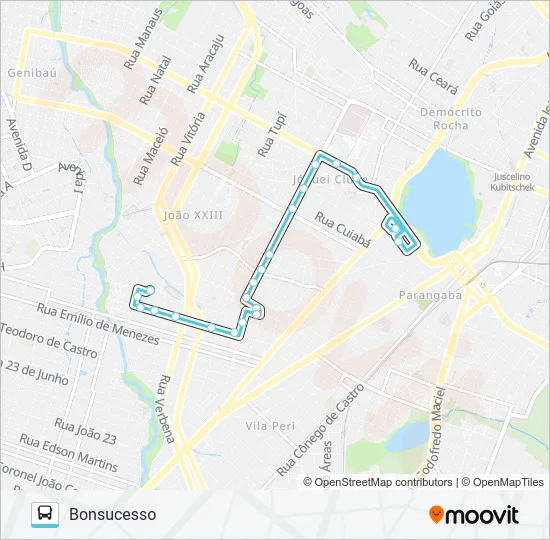 348 AV. LINEU MACHADO / LAGOA / SP2 Bus Line Map
