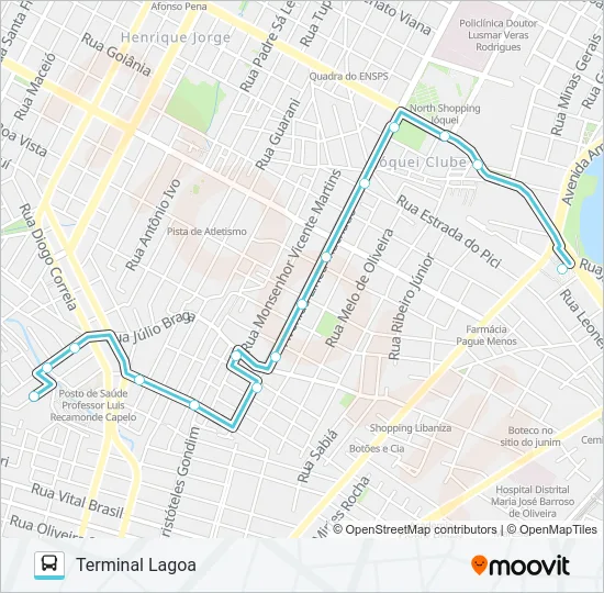 348 AV. LINEU MACHADO / LAGOA / SP2 Bus Line Map
