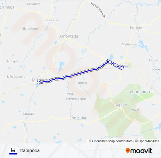 25101 MIRAÍMA / ITAPIPOCA Bus Line Map