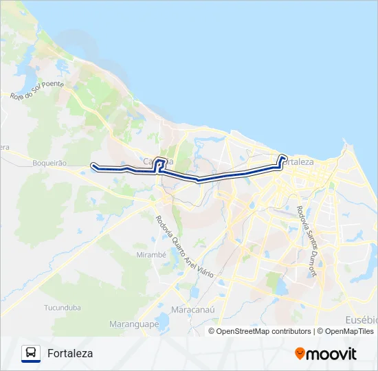 601 CORUJÃO / CAUCAIA Bus Line Map