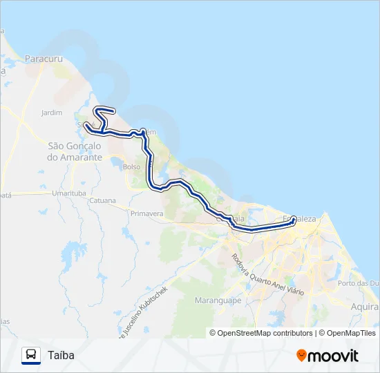 402 FORTALEZA / TAÍBA VIA SIUPÉ Bus Line Map