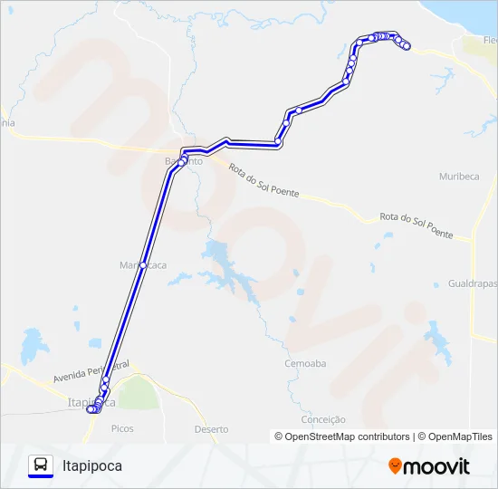 25109 CANAÃ / ITAPIPOCA Bus Line Map