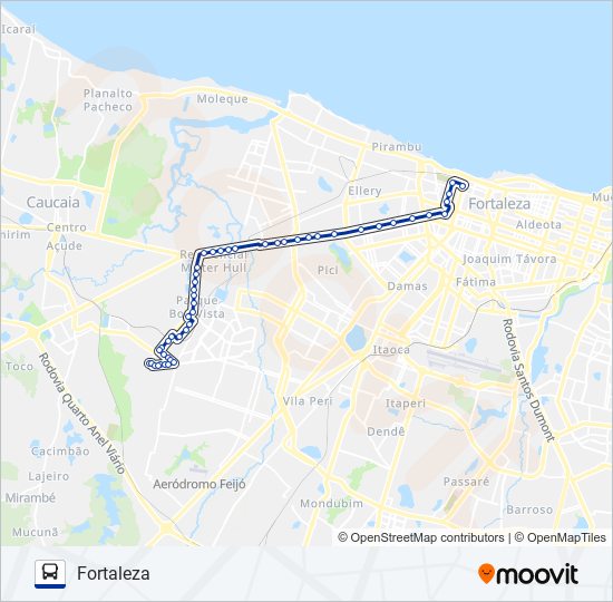 Mapa de 207 JUREMA de autobús