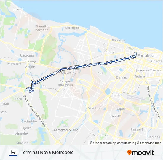 201 METRÓPOLE 1 Bus Line Map