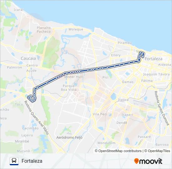 202 METRÓPOLE 2 Bus Line Map