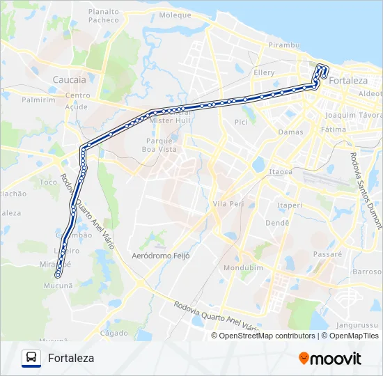 204 METRO / TÔCO Bus Line Map
