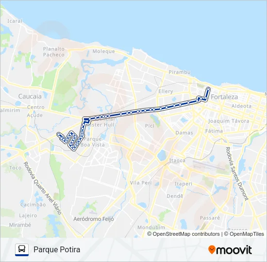 208 PARQUE POTIRA Bus Line Map