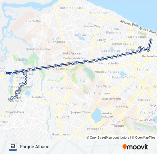 209 PARQUE ALBANO Bus Line Map