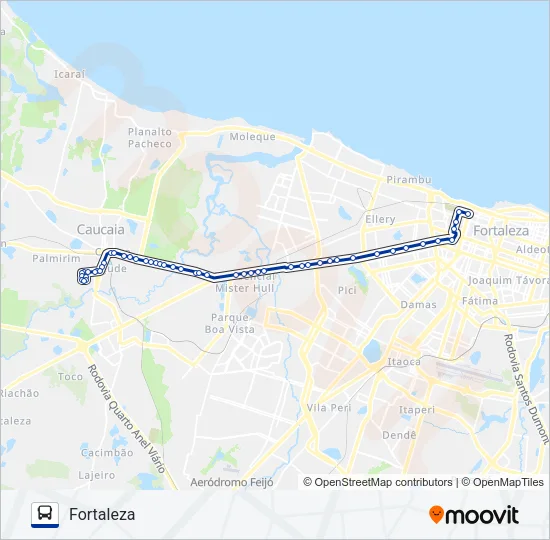 103 PLANALTO CAUCAIA Bus Line Map