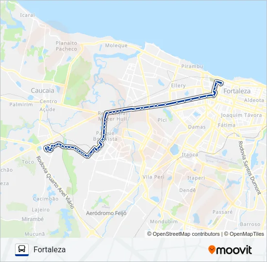 205 TERMINAL METRÓPOLE Bus Line Map