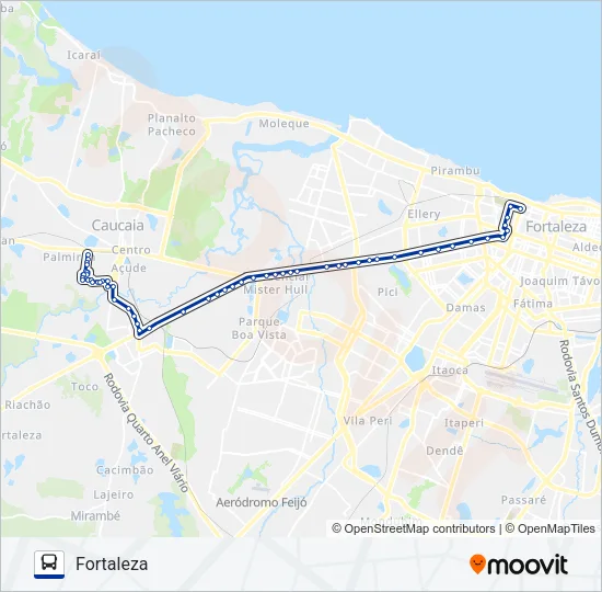 104 PLANALTO VIA BR-020 Bus Line Map