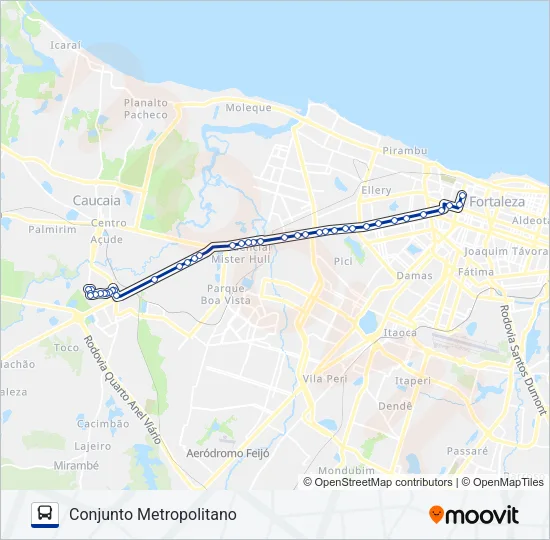 203 CONJUNTO METROPOLITANO Bus Line Map