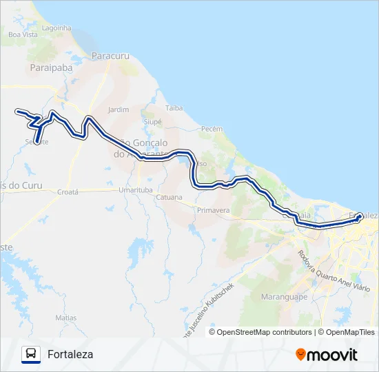 407 FORTALEZA / SALGADO VIA SERROTE Bus Line Map