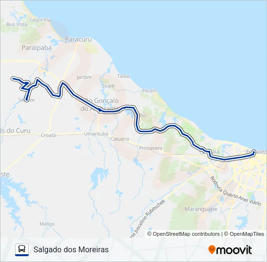 407 FORTALEZA / SALGADO VIA SERROTE Bus Line Map