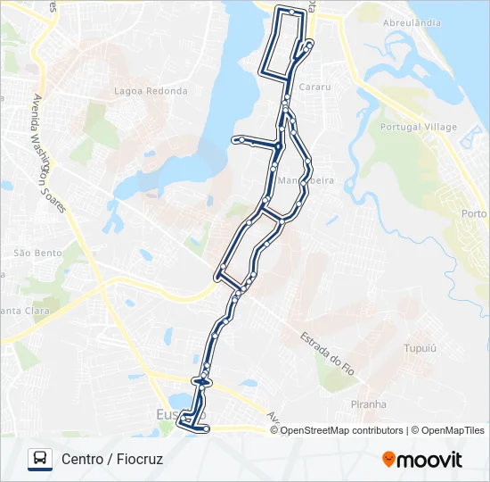 50 CENTRO / FIOCRUZ Bus Line Map