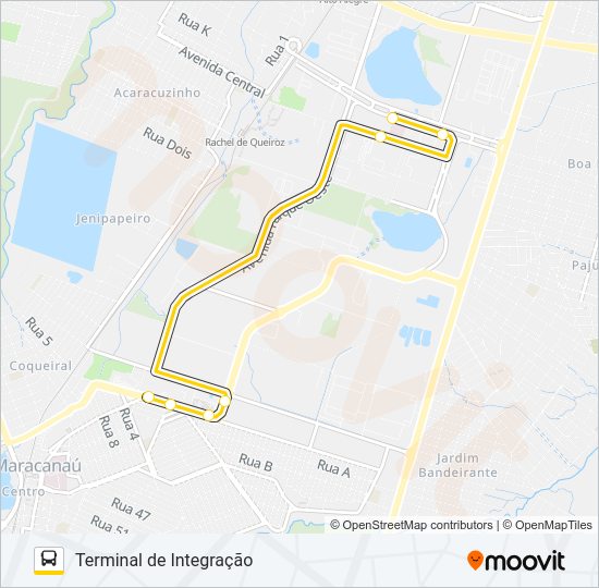 Mapa da linha 016 ANA LIMA / IFCE de ônibus