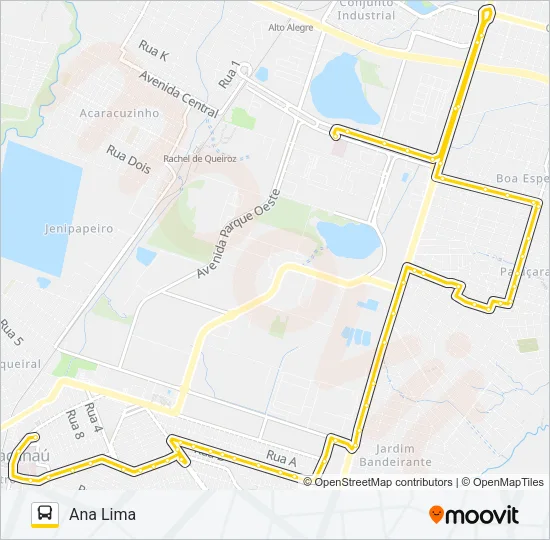 005 PAJUÇARA / SHOPPING Bus Line Map