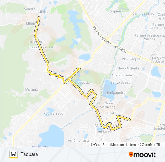 Mapa da linha 002 LINHA VERDE de ônibus