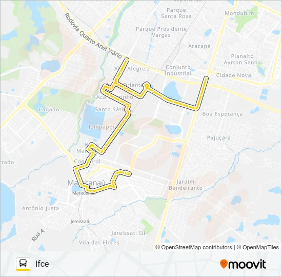 006 ACARACUZINHO / SHOPPING Bus Line Map