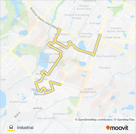 006 ACARACUZINHO / SHOPPING Bus Line Map