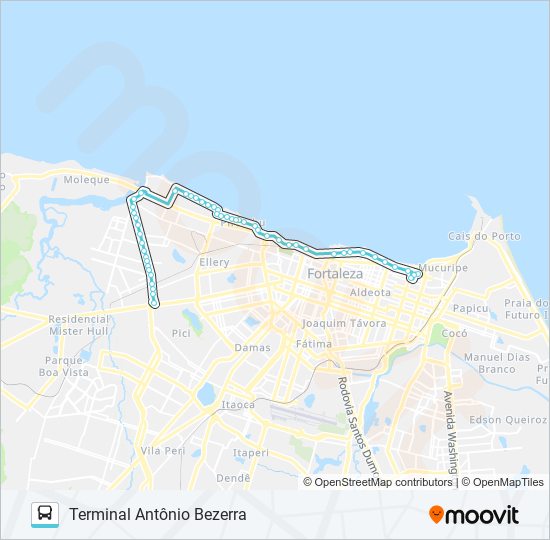 130 NÁUTICO / VILA DO MAR / ANTÔNIO BEZERRA / SFS bus Line Map