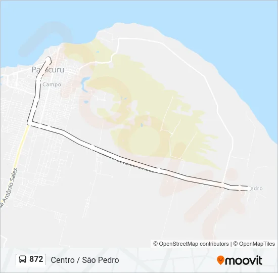 872 Bus Line Map