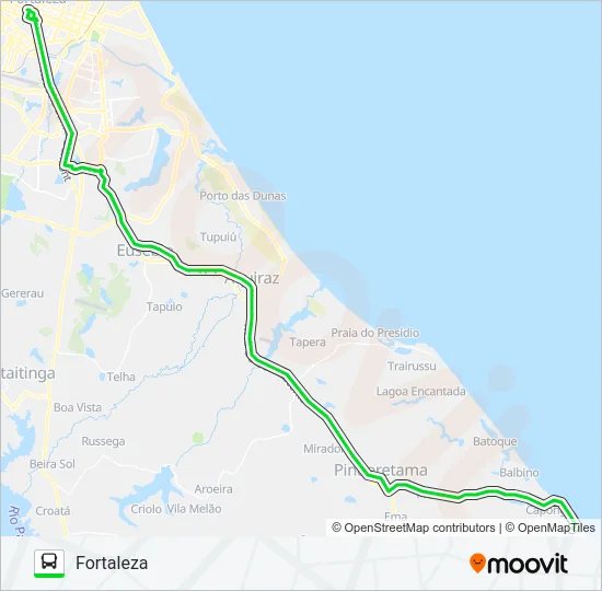 059 FORTALEZA / CAPONGA / ÁGUAS BELAS Bus Line Map