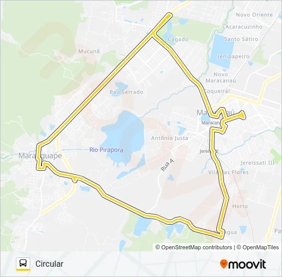 32504 MARANGUAPE / MARACANAÚ Bus Line Map