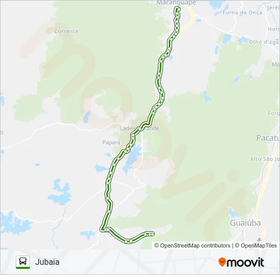 32301 FORTALEZA / JUBAIA / PÉ DA SERRA Bus Line Map