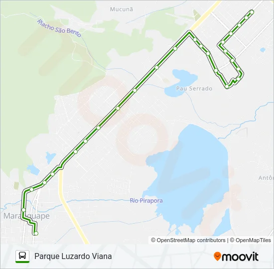32505 MARANGUAPE / PARQUE LUZARDO VIANA Bus Line Map