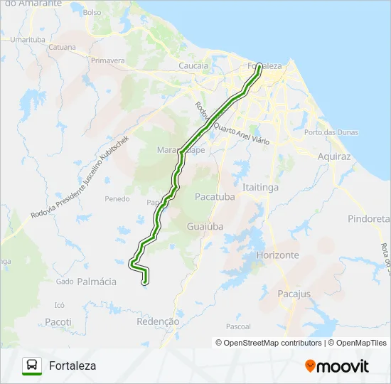 32304 FORTALEZA / ITACIMA VIA LADEIRA GRANDE Bus Line Map