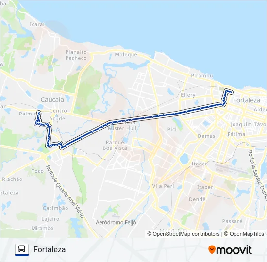 112 PLANALTO BR020 / VIA CONJUNTO METROPOLITANO Bus Line Map