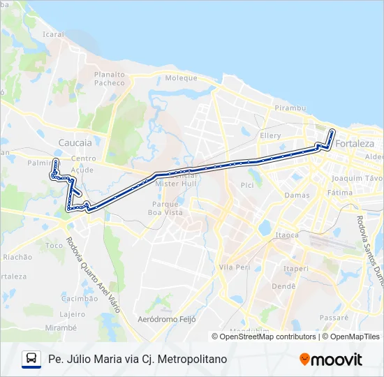 112 PLANALTO BR020 / VIA CONJUNTO METROPOLITANO Bus Line Map