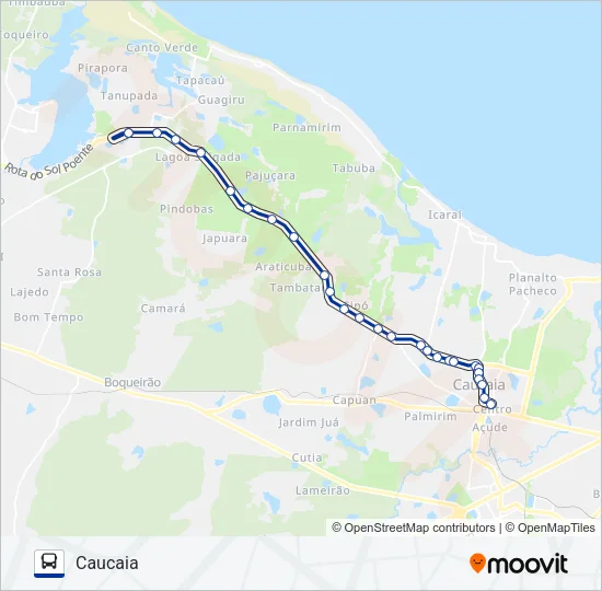 034 GARROTE / CE-085 / VIA TABUBA (MUNICIPAL) Bus Line Map