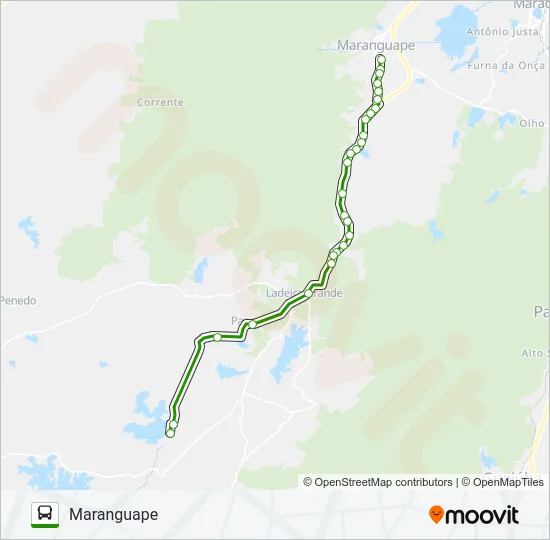12MG PAPARA VIA BELA VISTA Bus Line Map