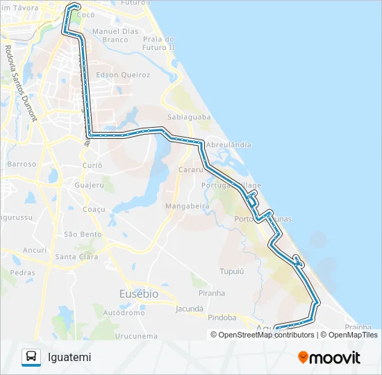 44101 IGUATEMI / AQUIRAZ / VIA BEACH PARK Bus Line Map