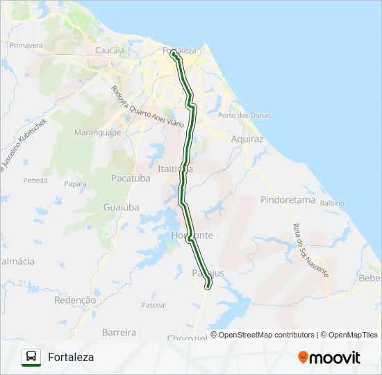 33103 FORTALEZA / PACAJUS Bus Line Map