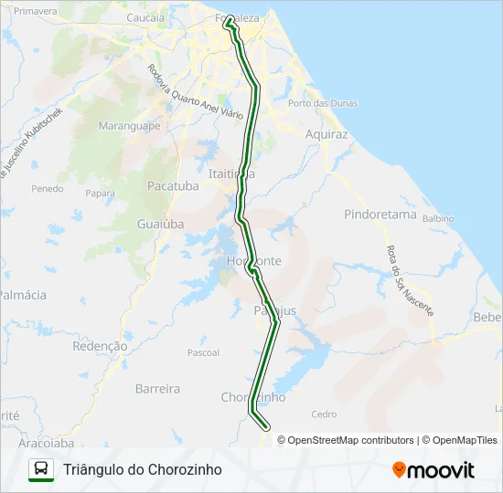 33102 FORTALEZA / CHOROZINHO Bus Line Map