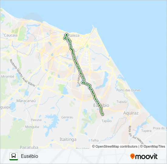 33202 FORTALEZA / EUSÉBIO Bus Line Map