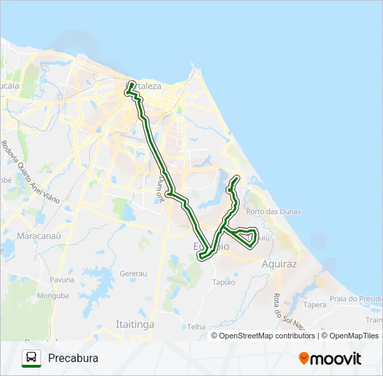 33208 FORTALEZA / TUPUIÚ Bus Line Map