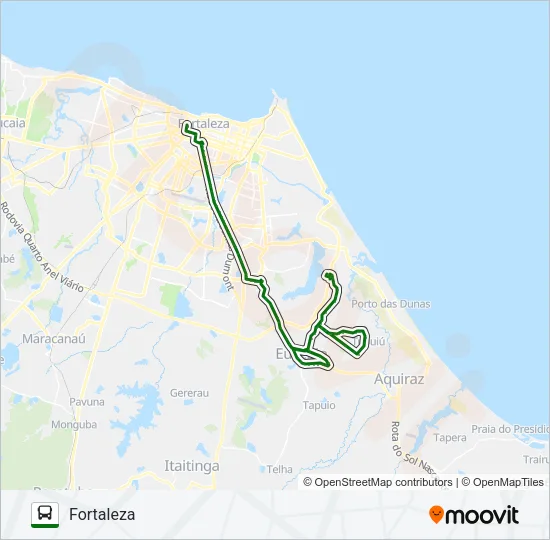 33208 FORTALEZA / TUPUIÚ Bus Line Map