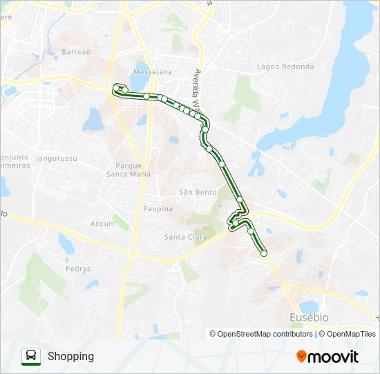 33203 MESSEJANA / EUSÉBIO Bus Line Map